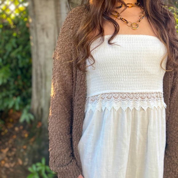 Loose Long Muted Brown Oversized Sweater - Picture 2 of 6